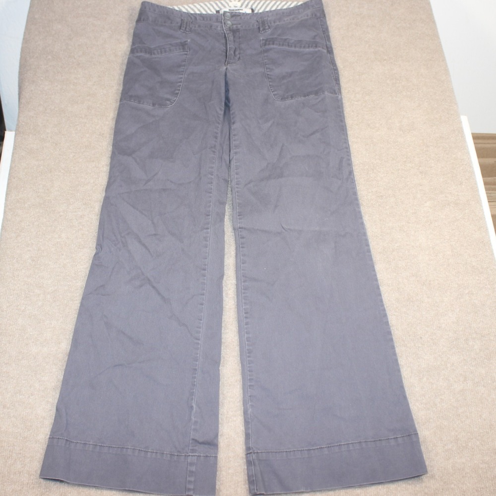 Old Navy Lowest Rise Stretch Wide Leg Pants Gray Patch Pocket Y2K 32x31